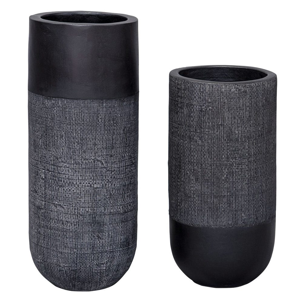 WOVEN SHADOW VASES S/2