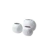 PETALE VASE WHITE MED