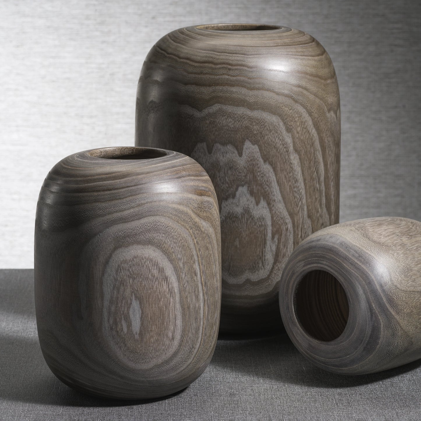 SYLVA WOOD VASE MED