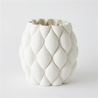 PILLOWED PRINTED VASE LG