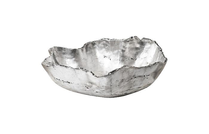 CAST ONYX BOWL SILVER LEAF SM