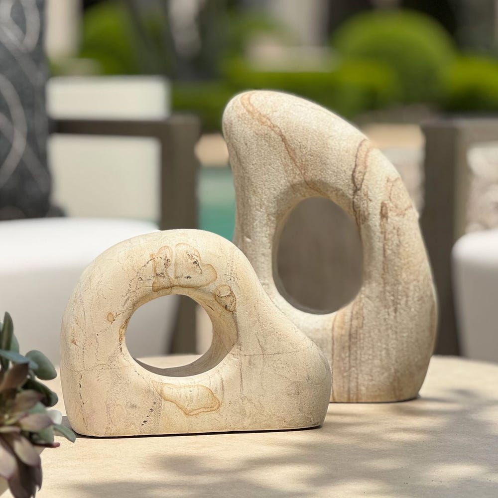 STONE FLOW SCULPTURES SET/2