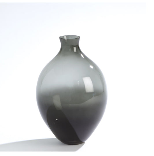 AMPHORA GLASS VASE GREY
