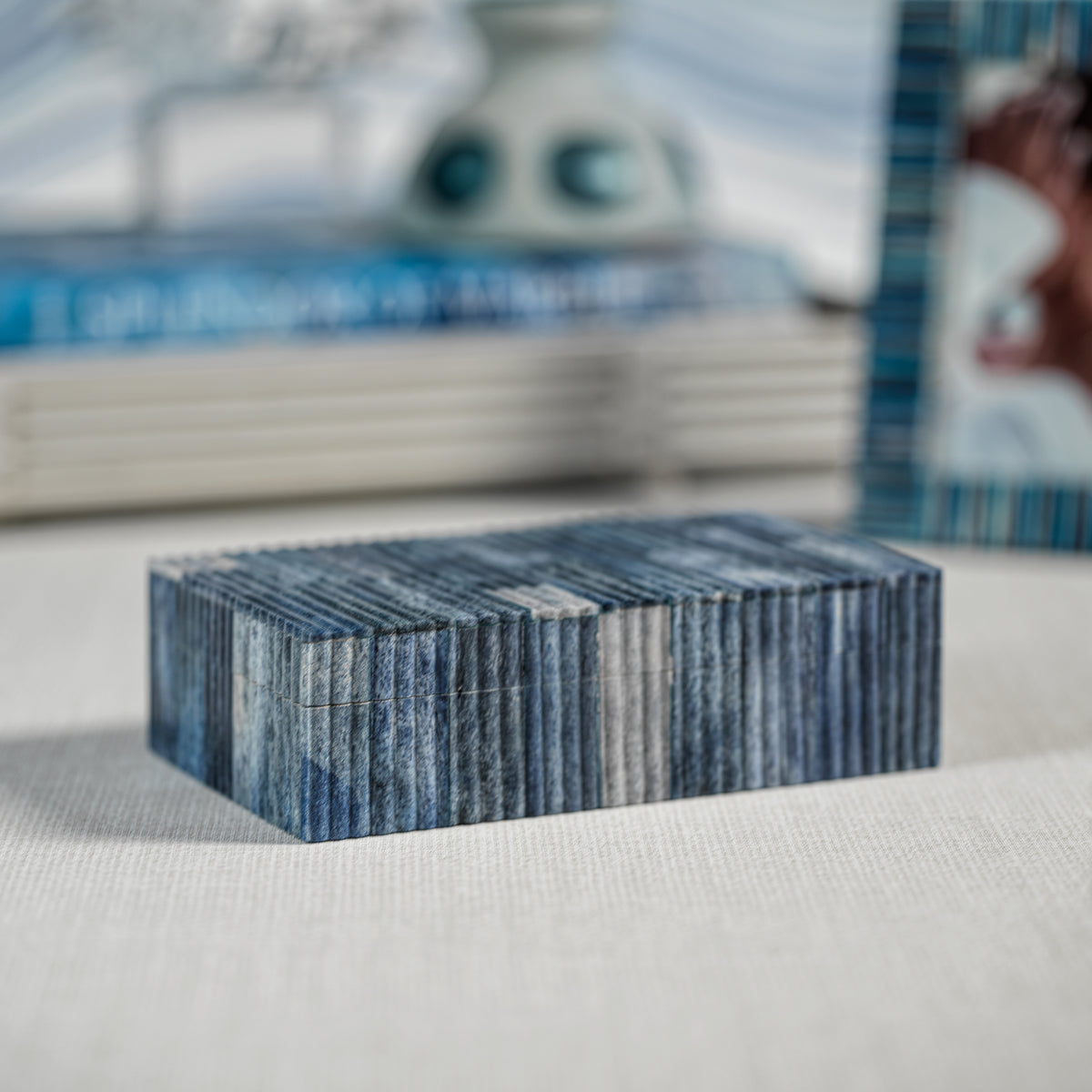 BIARRITZ BLUE BONE BOX
