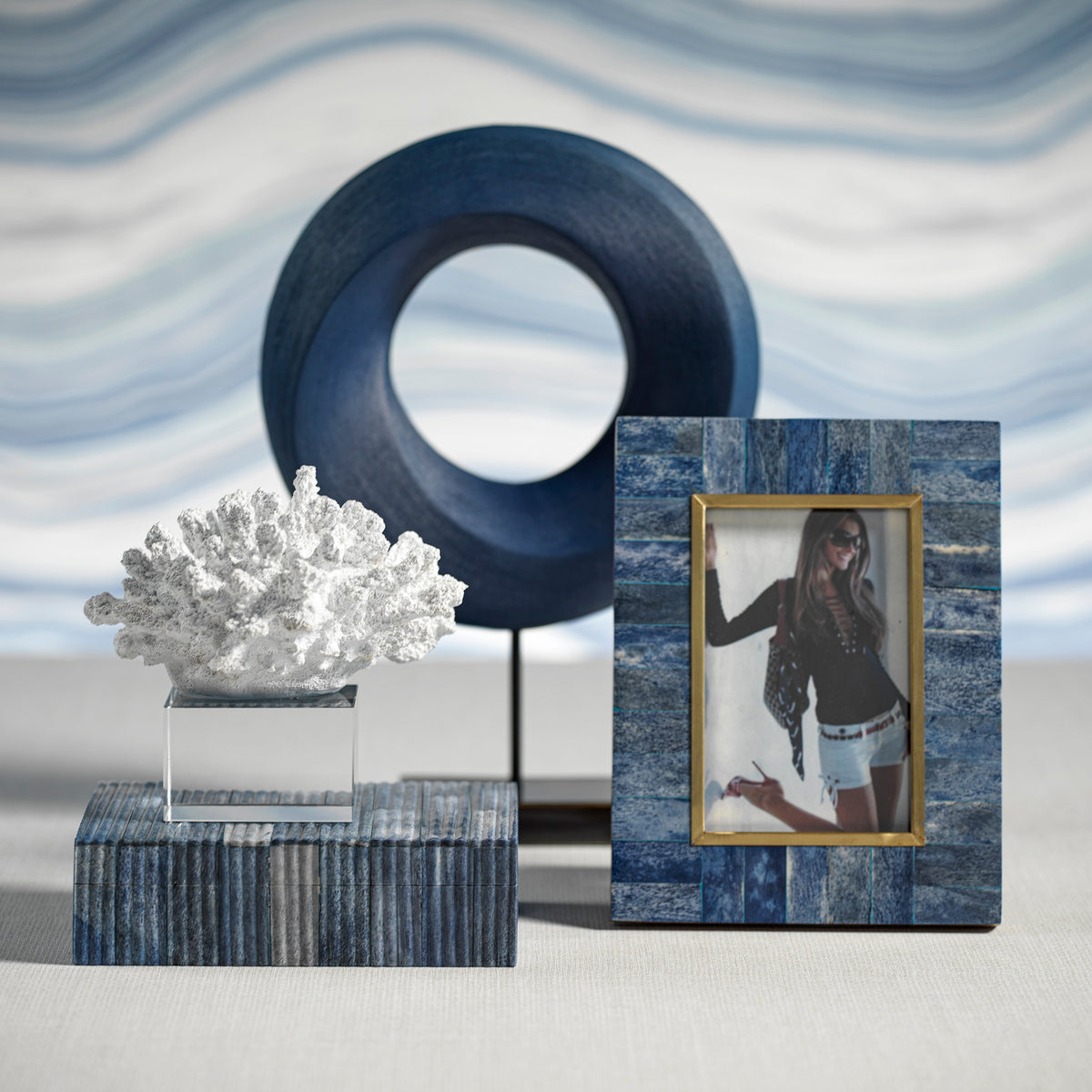 BIARRITZ BLUE BONE BOX