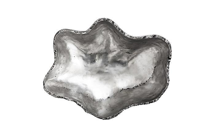 CAST ONYX WALL BOWL SILVER LG