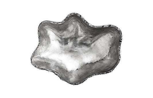 CAST ONYX WALL BOWL SILVER LG