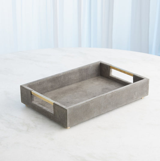 POSH TRAY GREY SUEDE SM