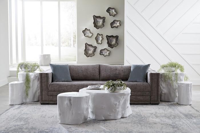 CAST ONYX WALL BOWL SILVER LG