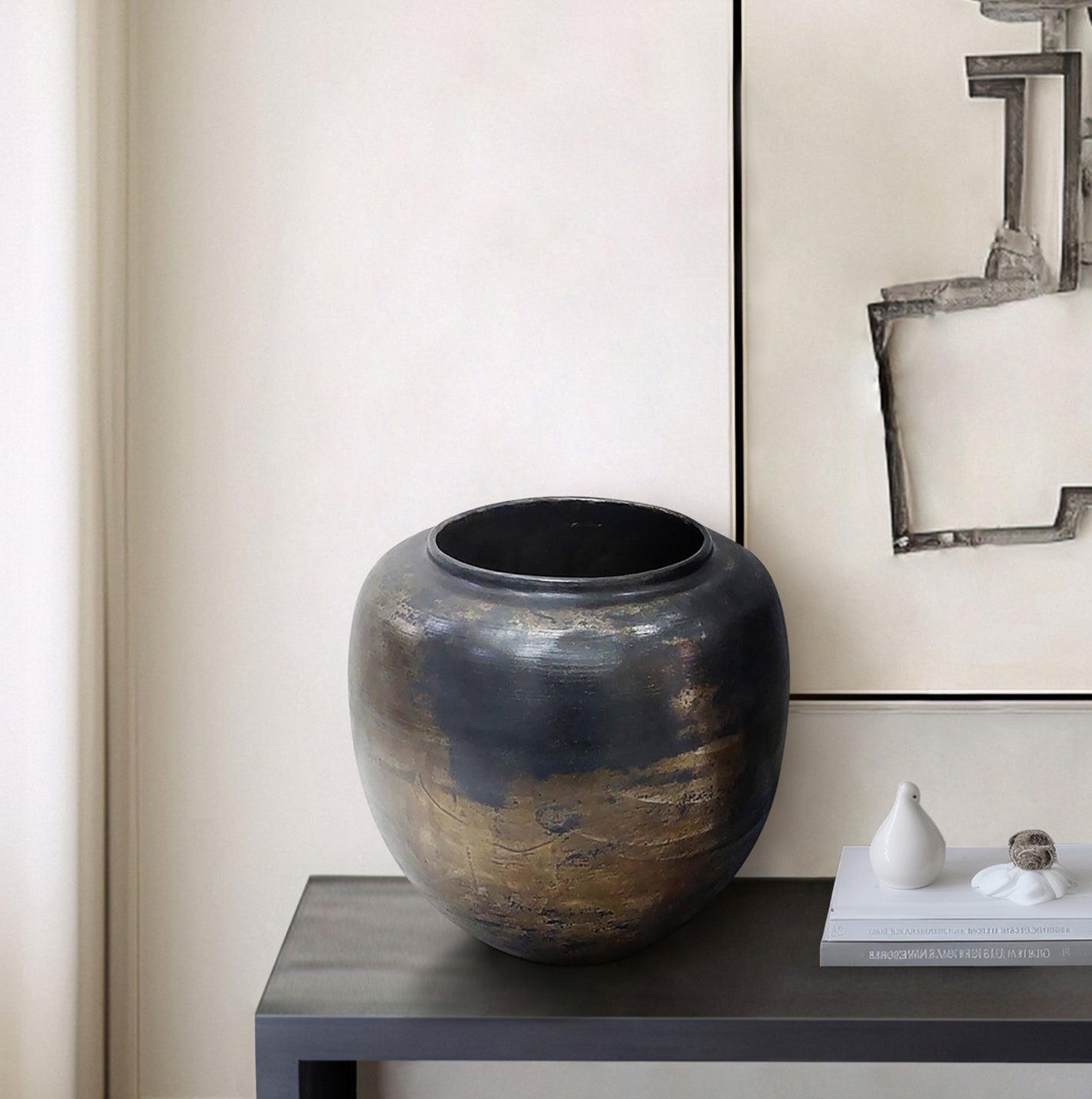 MAINE SMALL ACID WASH METAL VASE