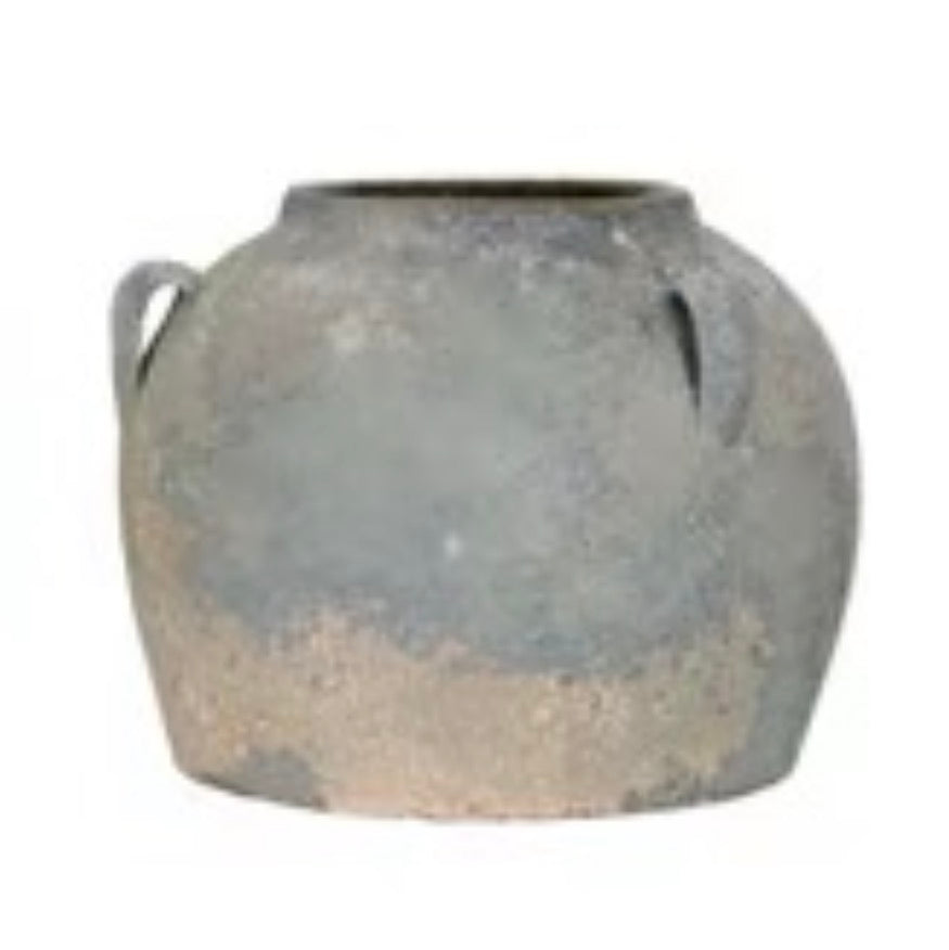 AUDRA DECORATIVE VASE WEATHERED BLUE