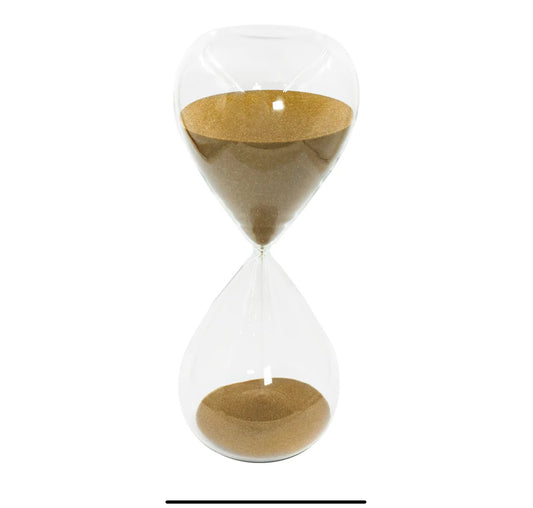 RELOJ ARENA REDONDO GRANDE DORADO