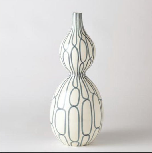 LINKING TRELLIS VASE BLUE