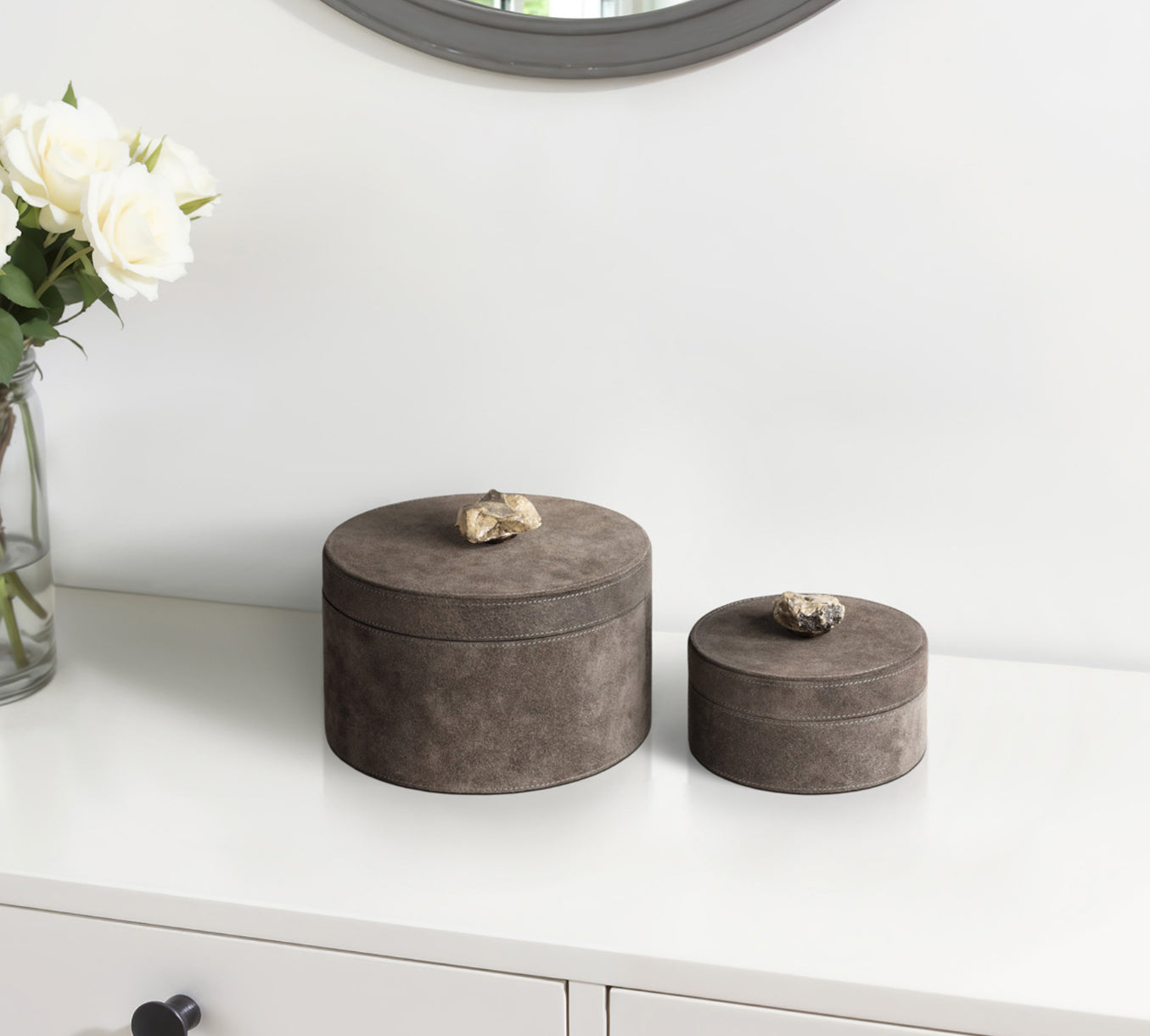 HARARE SUEDE BOXES SET/2