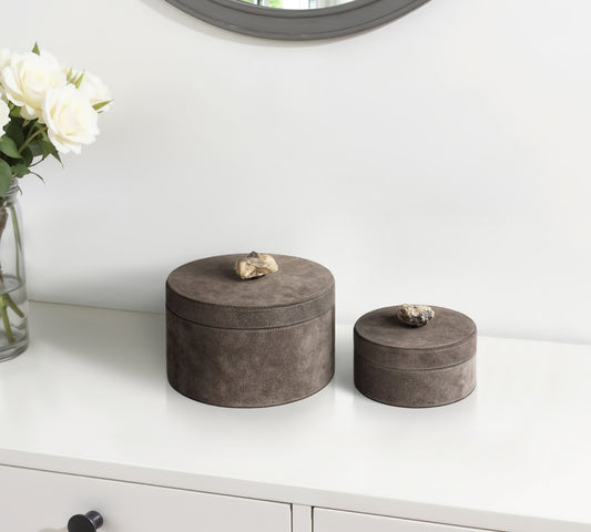 HARARE SUEDE BOXES SET/2