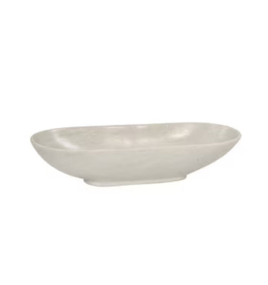 OVAL RAJNAGAR MARBLE BOWL WHITE