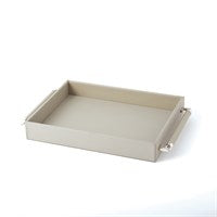 DOUBLE HANDLE SERVING TRAY GREY