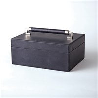 WRAPPED LEATHER BLUE BOX
