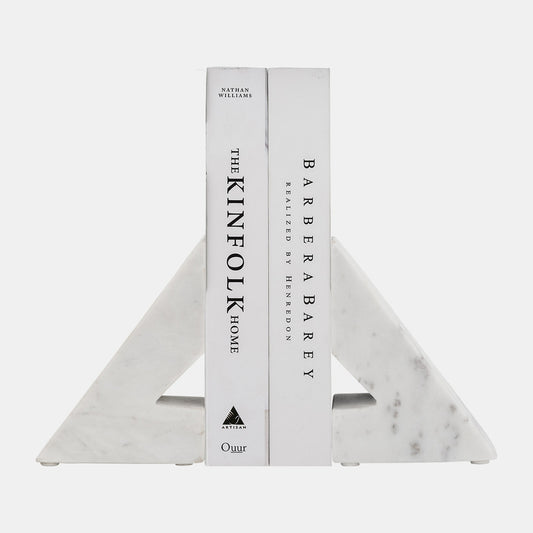 MARBLE TRIANGLE BOOKENDS