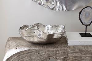 CAST ONYX BOWL SILVER LEAF SM