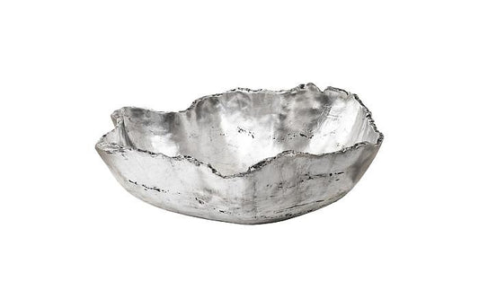 CAST ONYX BOWL SILVER LEAF SM