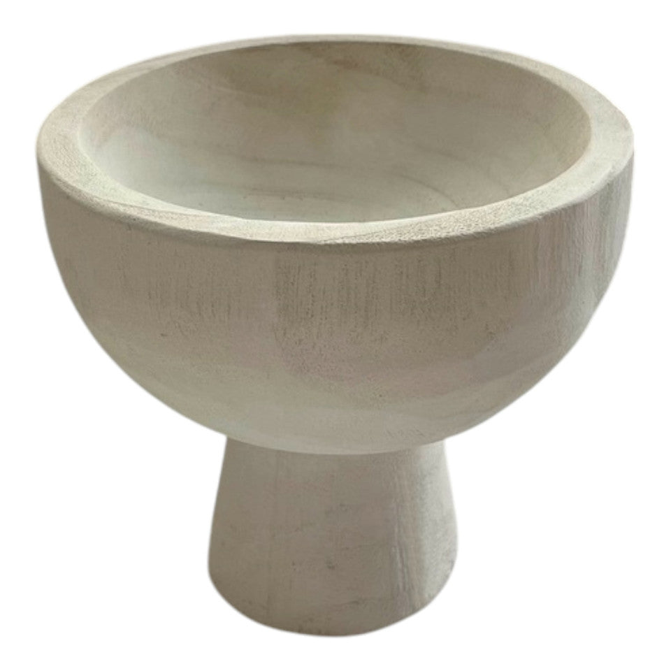 WOOD BOWL WITH STAND SAND