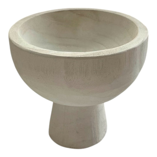 WOOD BOWL WITH STAND SAND