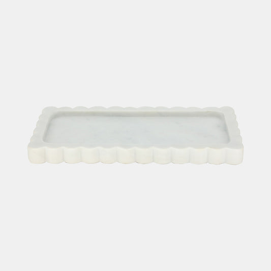 SCALLOP EDGE MARBLE TRAY