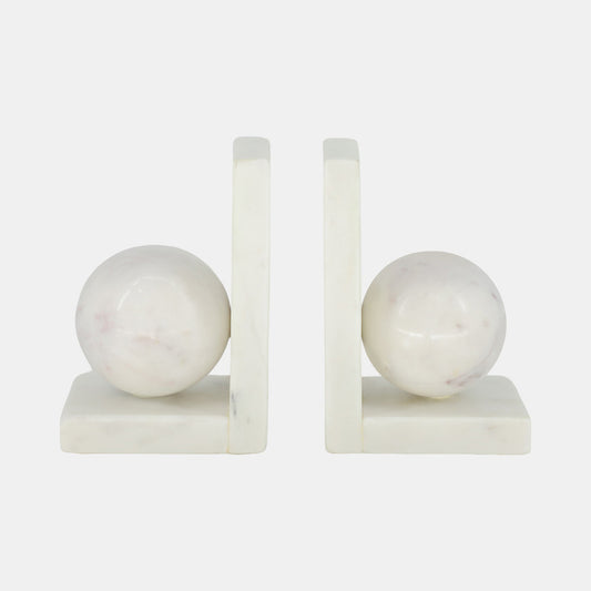 MARBLE BOOKEND WITH ORB