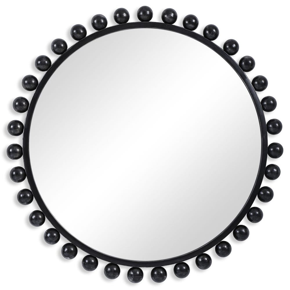 CYRA BLACK ROUND MIRROR