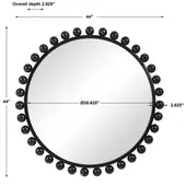 CYRA BLACK ROUND MIRROR