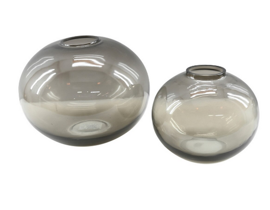 Oval Glass Vase Set of 2